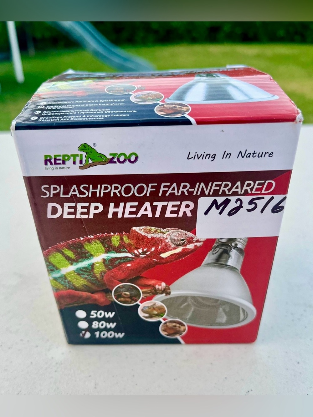 REPTI ZOO Reptile Basking Heat Lamp Bulb,
100W Splashproof Energy Saving Deep
He